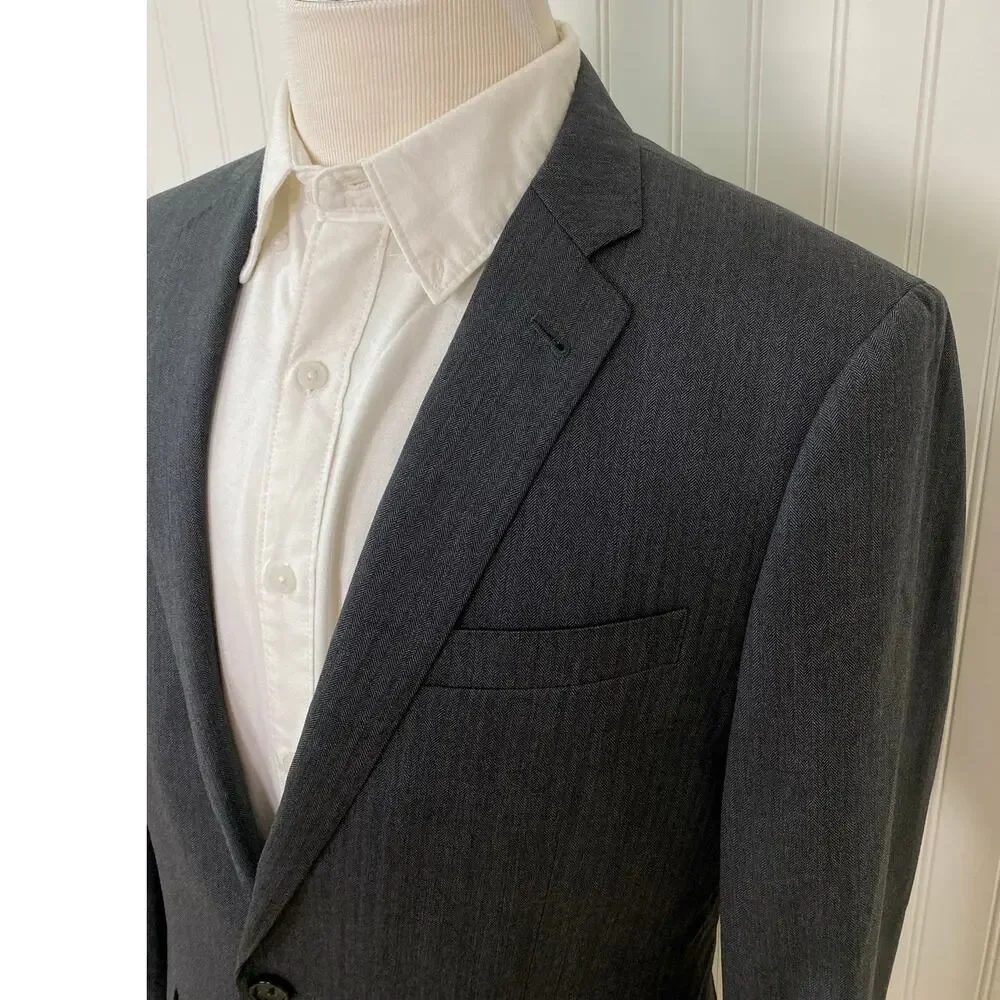 J. Crew Ludlow Italian Wool 2-button micro-herringbone suit jacket blazer, 40R